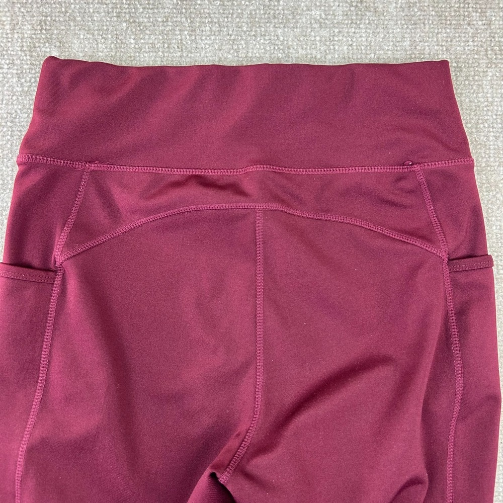 Pop Fit Leggings Womens Medium Purple Stretch High Rise Workout Yoga Running - Picture 6 of 13